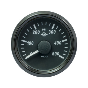 VDO A2C3832740001 - SingleViu 1167 Gear Oil Pressure 500PSI Black 52mm