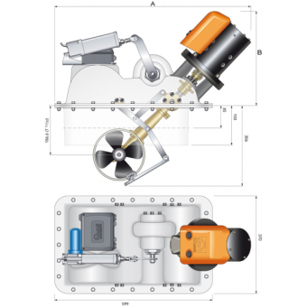 Quick Retractable Thruster BTQR 185-105 24V