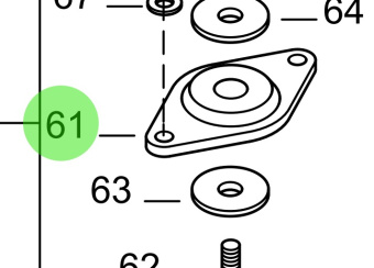 Steyr O983932-0 - Rear Mount Assembly for Steyr MO Series Engines