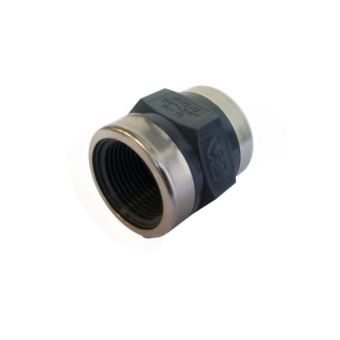 Allpa Plastic Straight Coupling Female, Reinforced With Stainless Steel Ring, 3/4"X3/4", 16 Bar