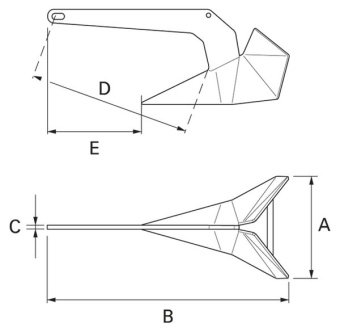 Quick FVSANDTZN200B00 - ANCHOR PLOW-SHAPED 20KG HOT-DIP