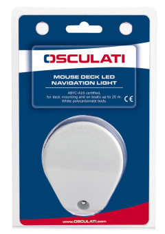 Osculati 11.037.02 - Mouse Deck Navigation Light Green ABS Body White