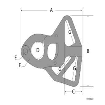 Tylaska TY1008-X8A Tack Shackles - X8A (Sew-in) 73mm
