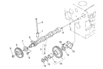 Nanni Diesel 970314244 - ASSY CAMSHAFT (<= N°KT08090422 ) for N3.30/N3.30