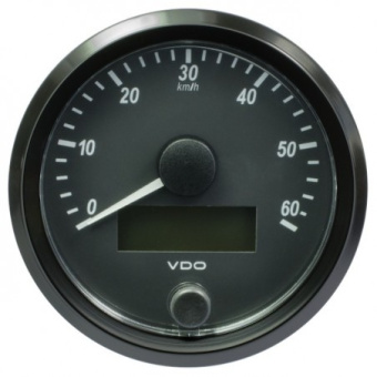 VDO A2C3832890001 - SingleViu Speedometer 60 Km/h Black 80mm