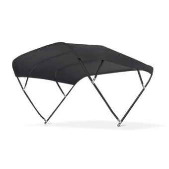 Tessilmare Bimini Top Onyx 4 Black Alu Arches - 255x252x156cm - Black