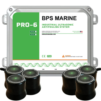BPS Marine PRO-6 Ultrasonic Antifouling System – 6 Transducers, 24V DC