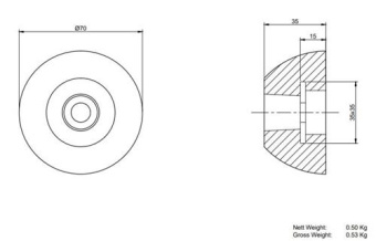 MME Hull/Rudder Anode Zinc MME05ZB