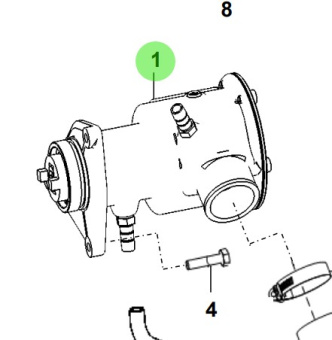 Bukh 00400-BS162 - Sea Water Pump Assembly for S270J Engines