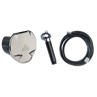 Belship 034085Z - Black Stern Shower Stainless Steel + Handset 2m Hose