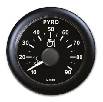 VDO ViewLine Pyrometer 900°C Gas Exhaust Temperature Gauge 52 mm