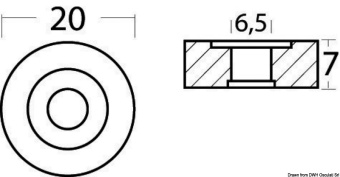 Mercury 823912 Zinc Ring Anode 20x7 mm - Osculati 43.824.91