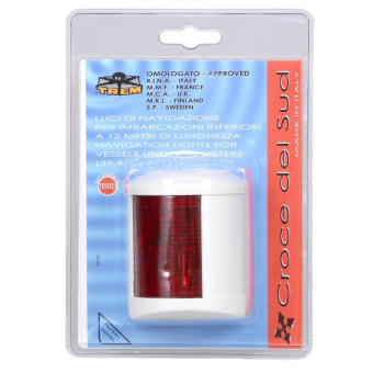Trem Red Navigation Light - White Plastic Cover