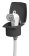 Osculati New Edge Black Door Boat Shower with Boris Chromed Shower Head 88x95 mm with Net PVC Hose 4 meter - 15.248.57