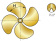 Vetus P4G19X22L - 4-bladed Propeller P4G, 19" x 22", left-handed