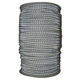 Plastimo 423187 - Polyester Coated Shock Cord - Ø 8 mm White, Black Thread
