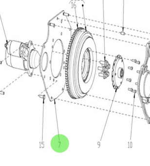 Nanni Diesel 970314273 - Rear End Plate for Flywheel Housing