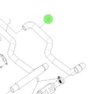 Nanni Diesel 48328142 - Heat Exchanger Hose for Hydraulic Gearbox Circuit