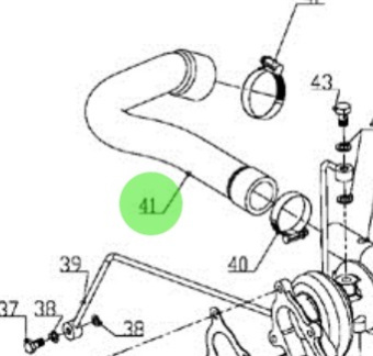 Nanni Diesel 48328135 - Turbo Exhaust Mixer Pipe for N4.60 Engines