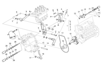 Nanni Diesel 970314883 - ASSY LEVER(GOVERNOR) for N4.85 N4.100