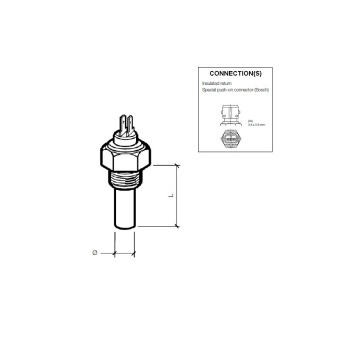 VDO 323-805-017-002C - Coolant Temperature Sender 130°C - M14