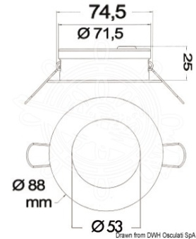 Osculati 13.446.01 - Point Lamp Negril With Heavy-Duty LEDs, 12/24V, Mirror Polishing
