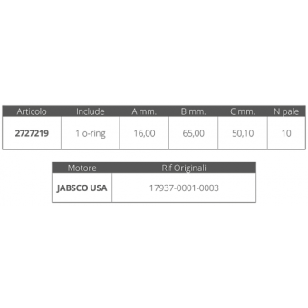 Jabsco OriginalImpeller 17937-0001-0003