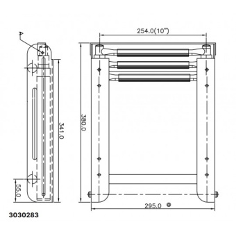 Stainless Steel Telescopic Ladder 3 Steps 