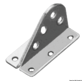 Viadana Stainless Steel Forestay / Bow Plate, Base 60 x 34 mm, Height 38 mm