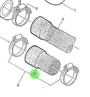 Nanni Diesel 970307423 - Sea Water Pump Hose for 4.220HE and 5.280HE Engines