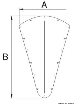 Osculati 01.290.03 - DOUGLAS MARINE Bow Shield 680x450 mm