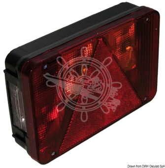 Osculati 02.021.14 - RIGHT Rear Light 5 Functions 4 Bulbs