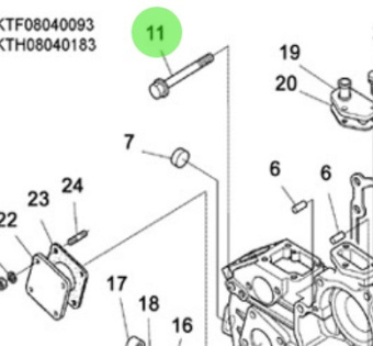 Nanni Diesel 970313549 - Flange Bolt for Timing Gear Case and Camshaft Injection Pump Assemblies
