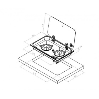 NavyLoad 2-burner Hob With Lid