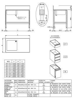 Baratta TV1 Marine Table With Sink