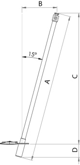 Osculati 46.826.17 - Palo Tendalino Flessibile 170cm