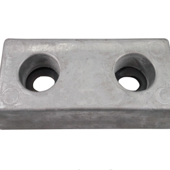 Tecnoseal 00262-2 - Zinc Hull Anode 200x100x50 With Slotted Holes