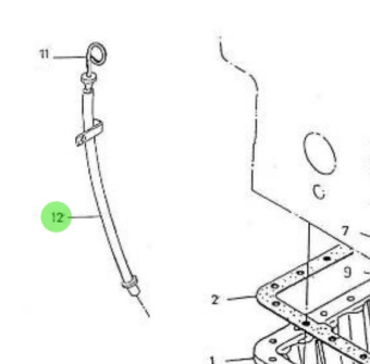 Nanni Diesel 970310298 - Oil Dipstick Tube Guide for 5.250TDI Engines