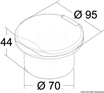 Osculati 15.150.06 - Classic Evo Chromed Shower Box Stainless Steel Hose 2.5 m