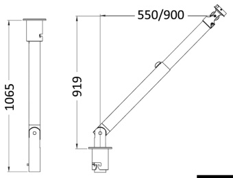 Osculati 42.358.00 - Small telescopic retractable davit