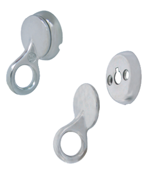 Allpa Stainless Steel Fender Eye, Easy Fix Set, For Fender Size 100-250mm, Set Of 2x Eyes & 2x Bases