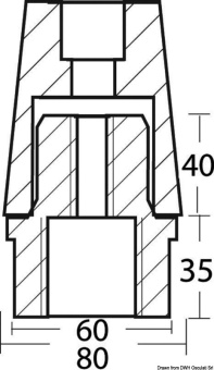 Eliche Radice Propeller Shaft Axis Zinc Anode 40 mm - Osculati 43.265.04