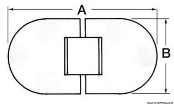 Osculati 38.460.76 - Foldable hinge 76x38 mm