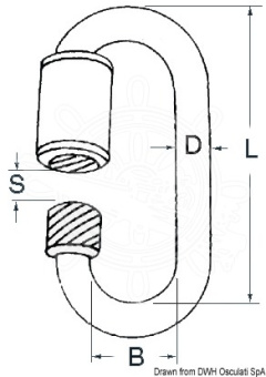 Osculati 08.874.35 - Snap-Hook With Screw Opening AISI 316 3.5 mm (10 pcs)