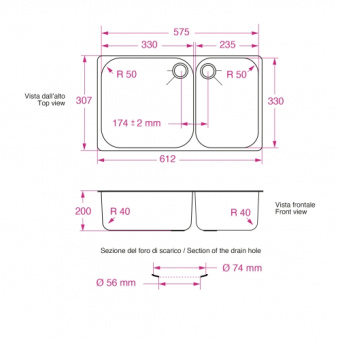 Barka 01.31.60211 - Lv33.33.23.20 B/L Stainless Steel Double Sink Satin Finish