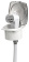 Osculati New Edge Stainless Steel Door Boat Shower with Boris Chromed Shower Head 88x95 mm with Stainless Steel Hose 2,5 meter - 15.248.80