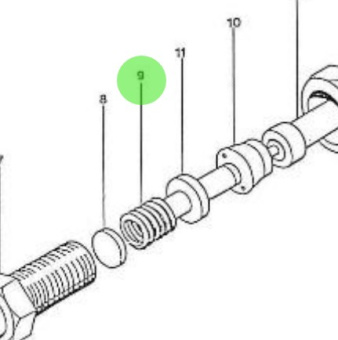 Nanni Diesel 970492143 - Injector Nozzle Spring for HE Series Engines