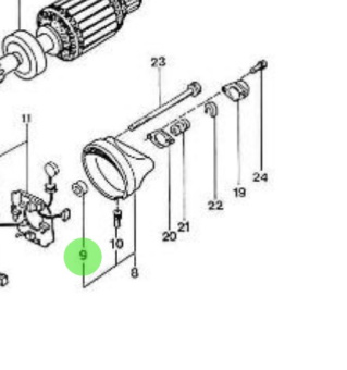 Nanni Diesel 970497315 - Rear Starter Motor Bushing for HE Series Engines