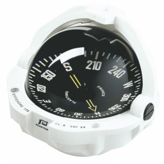 Plastimo Offshore 135 White Compass With Black Flat Card
