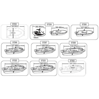Lalizas 57324 - SeaCover Silver Boat Cover Size Mini